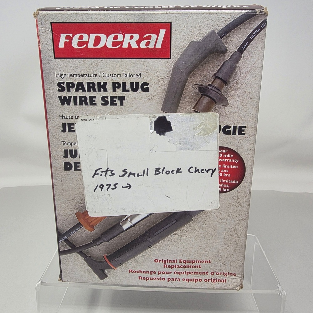 Federal Spark Plug Wire Set 2937 Small Block Chevy 1975-Up High Temp New